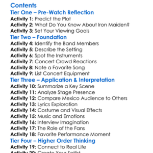 Iron Maiden 2008 Stranger In Mexico 2008 Worksheet Activity Booklet