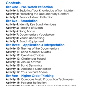 Iron Maiden The Making Of A Matter Of Life And Death 2006 Worksheet Activity Booklet