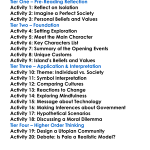 Island Aldous Huxley Worksheet Activity Booklet