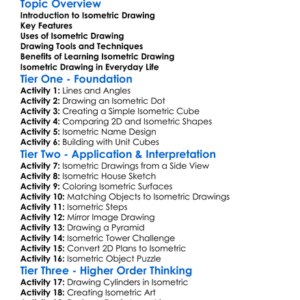 Isometric Drawing Worksheet Activity Booklet