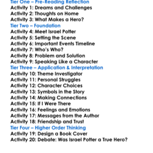 Israel Potter Herman Melville Worksheet Activity Booklet