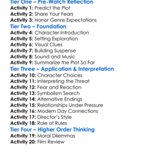 It Follows 2015 Worksheet Activity Booklet