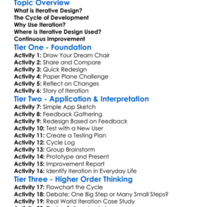 Iterative Design And Development Worksheet Activity Booklet