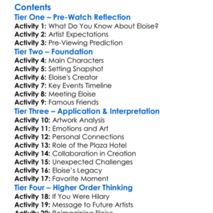 Its Me Hilary The Man Who Drew Eloise 2015 Worksheet Activity Booklet