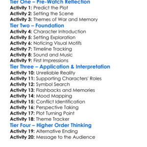 Jacobs Ladder 1990 Worksheet Activity Booklet