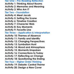 Jacobs Room Virginia Woolf Worksheet Activity Booklet