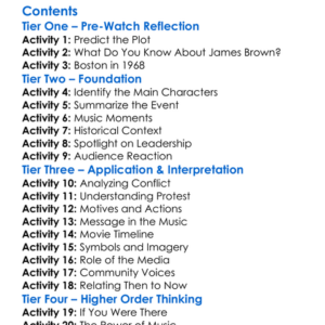 James Brown Worksheet Activity Booklet