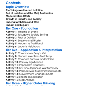 Japanese Modernization And Imperialism Worksheet Activity Booklet