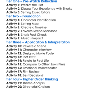 Jaws The Revenge 1987 Worksheet Activity Booklet