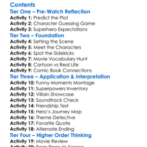 Jay And Silent Bobs Super Groovy Cartoon Movie 2013 Worksheet Activity Booklet