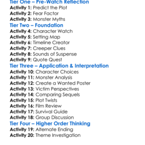 Jeepers Creepers 3 2017 Worksheet Activity Booklet