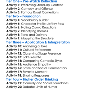 Jeffrey Ross No Offense 2008 Worksheet Activity Booklet