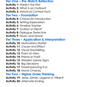 Jesse James 2006 Worksheet Activity Booklet