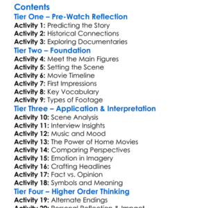 Jfk The Home Movie That Changed The World 2023 Worksheet Activity Booklet