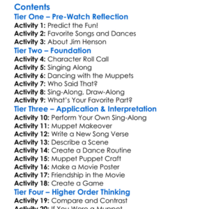 Jim Henson Sing-Along Dance-Along Do-Along 1988 Worksheet Activity Booklet