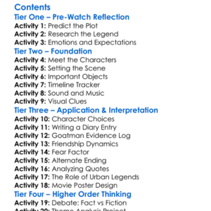 Jimmy Tupper Vs The Goatman Of Bowie 2010 Worksheet Activity Booklet