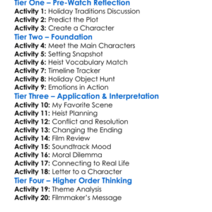 Jingle Bell Heist 2025 Worksheet Activity Booklet