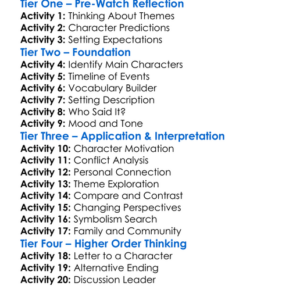 Joe Bell 2020 Worksheet Activity Booklet