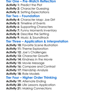 Joe Dirt 2001 Worksheet Activity Booklet
