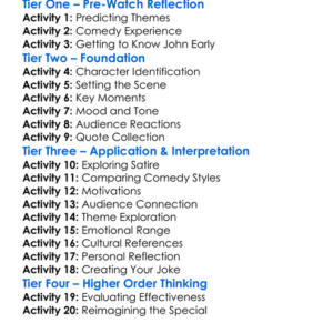 John Early Now More Than Ever 2023 Worksheet Activity Booklet