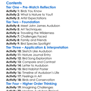 John James Audubon Drawn From Nature 2007 Worksheet Activity Booklet