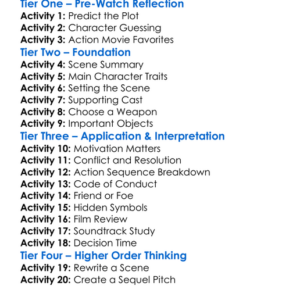 John Wick Chapter 2 2017 Worksheet Activity Booklet
