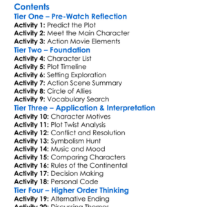 John Wick Chapter 3 Worksheet Activity Booklet