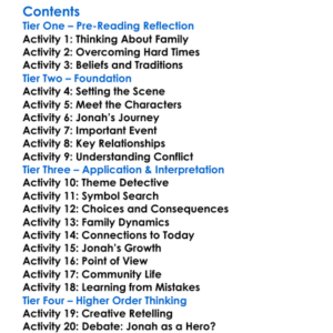 Jonahs Gourd Vine Zora Neale Hurston Worksheet Activity Booklet