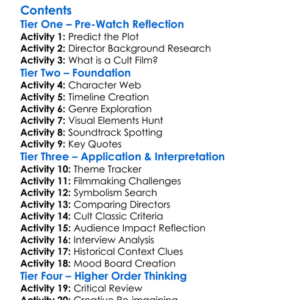 Jorge Grau Catalonias Cult Film King 2020 Worksheet Activity Booklet