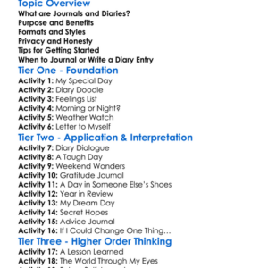 Journal And Diary Writing Worksheet Activity Booklet