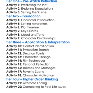 Journey To The End Of The Night 2006 Worksheet Activity Booklet