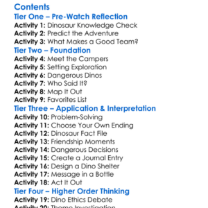 Jurassic World Camp Cretaceous Hidden Adventure 2022 Worksheet Activity Booklet