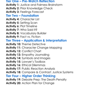 Just Mercy Worksheet Activity Booklet