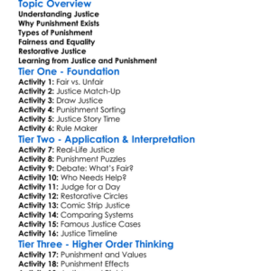 Justice And Punishment Worksheet Activity Booklet