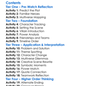 Justice League Crisis On Infinite Earths Part Two 2024 Worksheet Activity Booklet