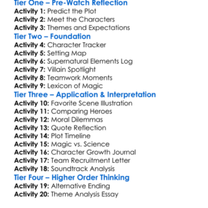 Justice League Dark 2017 Worksheet Activity Booklet