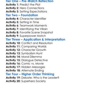 Justice League The New Frontier 2008 Worksheet Activity Booklet