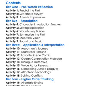 Justice League Throne Of Atlantis 2015 Worksheet Activity Booklet