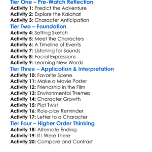 Kalahari Harry 1994 Worksheet Activity Booklet