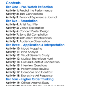 Kamasi Washington Live At The Apollo Theater 2020 Worksheet Activity Booklet