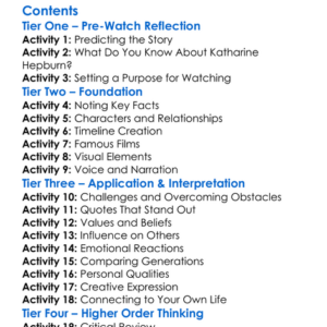 Katharine Hepburn All About Me 1993 Worksheet Activity Booklet