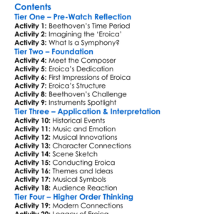 Keeping Score Beethovens Eroica 2006 Worksheet Activity Booklet