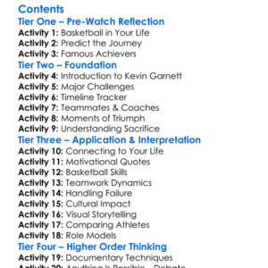 Kevin Garnett Anything Is Possible 2021 Worksheet Activity Booklet