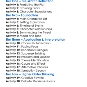 Killer Under The Bed 2018 Worksheet Activity Booklet