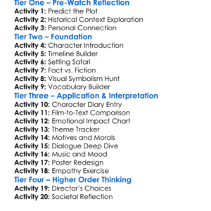 Killers Of The Flower Moon 2023 Worksheet Activity Booklet