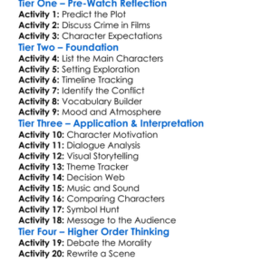 Killing Them Softly 2012 Worksheet Activity Booklet