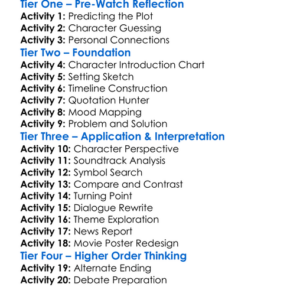 Killing Your Daughter 2019 Worksheet Activity Booklet