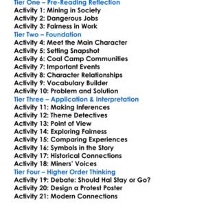 King Coal Upton Sinclair Worksheet Activity Booklet