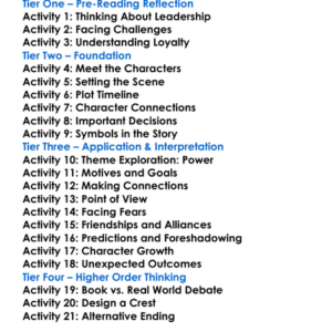 King Of Scars Leigh Bardugo Worksheet Activity Booklet