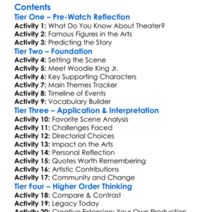 King Of Stage The Woodie King Jr Story 2018 Worksheet Activity Booklet